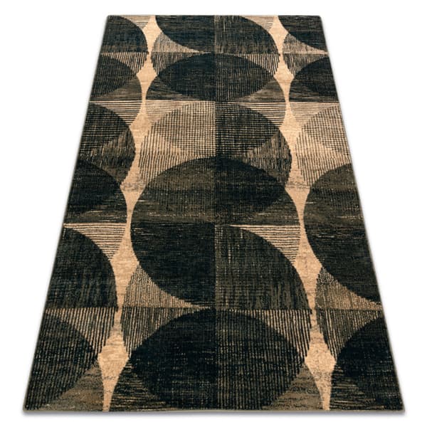 Tæppe OMEGA FADO geometrisk jadeit grøn, 170x235 cm