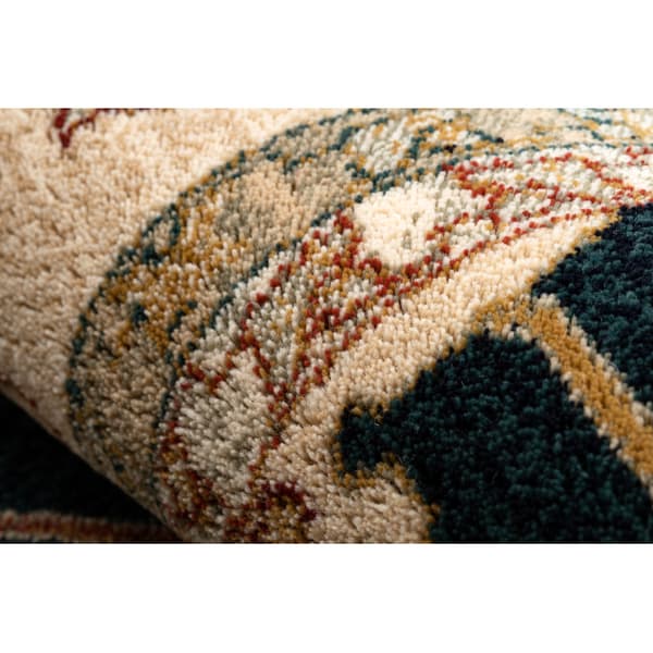 Ullmatta POLONIA Loare ram velvet mörkblå, 170x235 cm