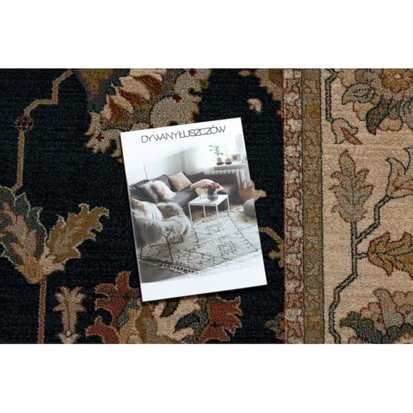 Ullmatta POLONIA Loare ram velvet mörkblå, 170x235 cm