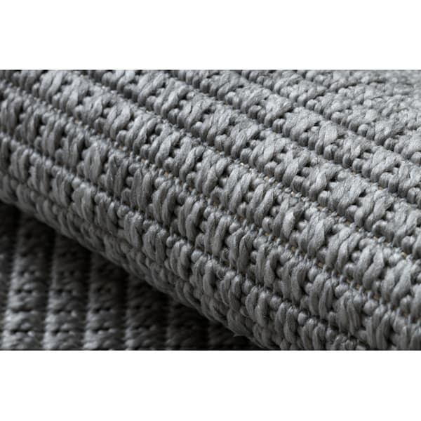 Sisaltæppe TIMO 5979 cirkel SISAL udendørs ramme lyse grå, cirkel 150 cm