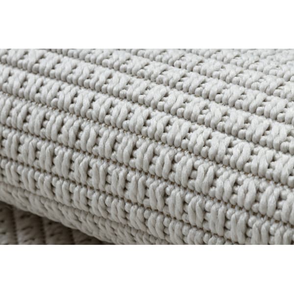 Sisaltæppe TIMO 5979 cirkel SISAL udendørs ramme hvid, cirkel 120 cm