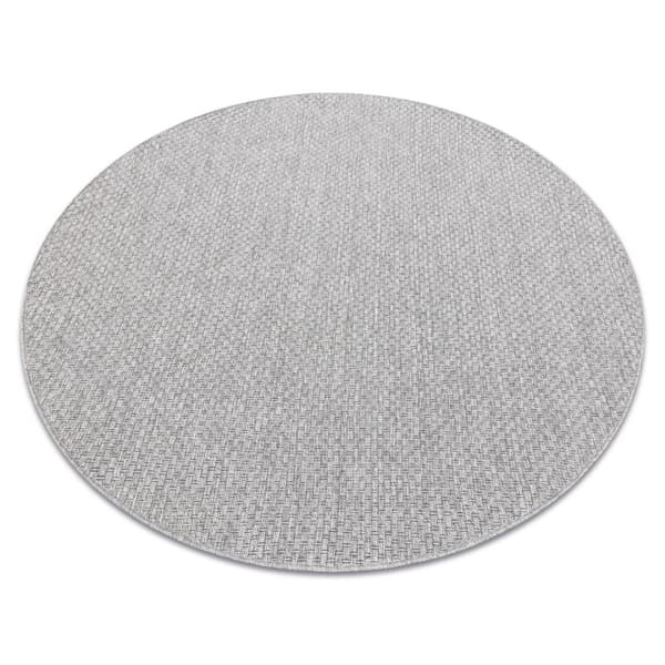 Sisaltæppe TIMO 6272 cirkel SISAL udendørs lyse grå, cirkel 120 cm