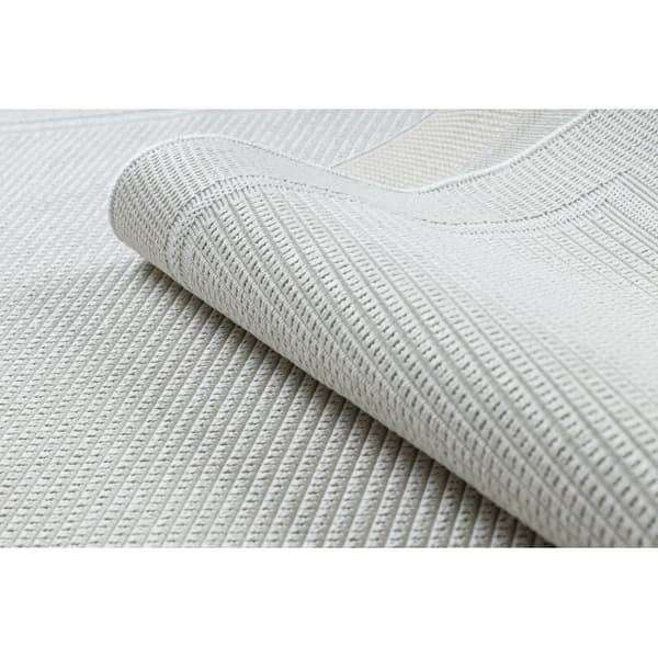 Sisaltæppe TIMO 5979 SISAL udendørs ramme hvid, 160x220 cm