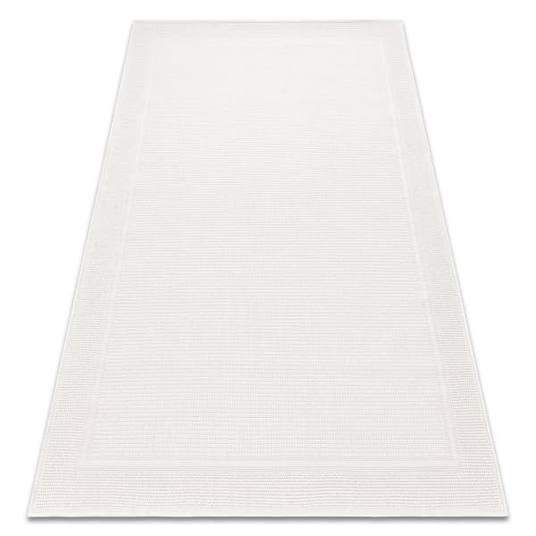 Sisaltæppe TIMO 5979 SISAL udendørs ramme hvid, 160x220 cm