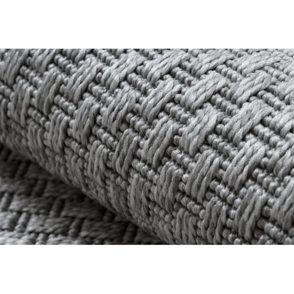 Sisaltæppe TIMO 6272 SISAL udendørs lyse grå, 120x170 cm