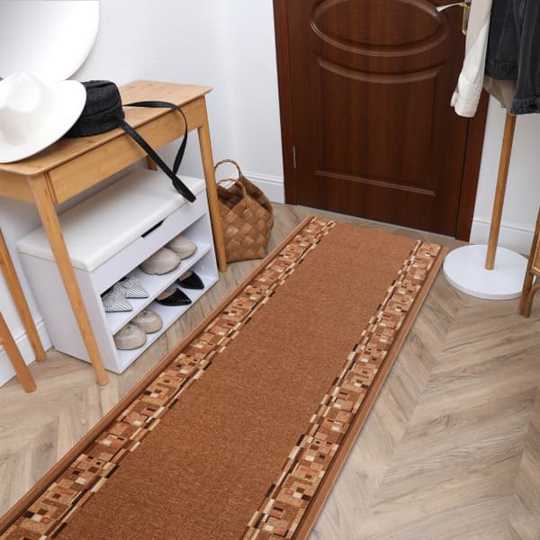 Löpare anti-halk BOMBAY mörk beige 80cm, 80x970 cm
