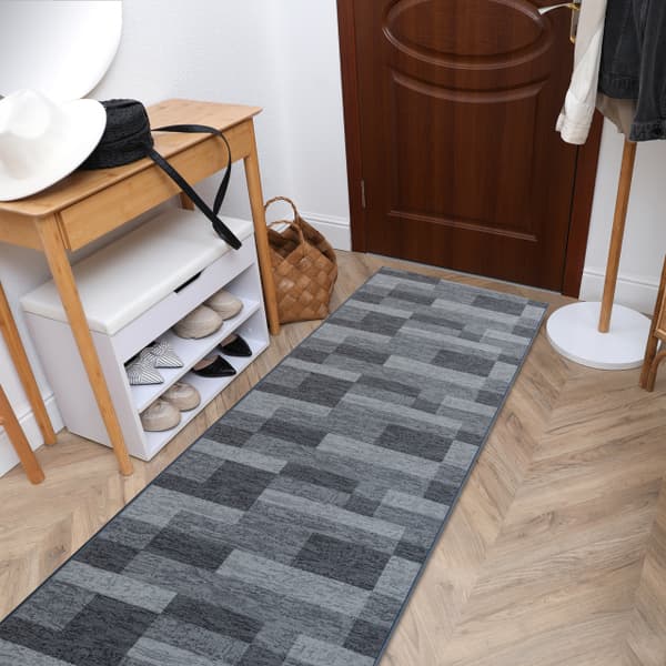 Löpare  anti-halk ICONA gum grå 67cm, 67x440 cm