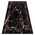 Miniatyrbild 1 av 5: MIRO 51333.801 tvättmatta Marble, frame metrisk halkskydd - svart / guld, 160x220 cm