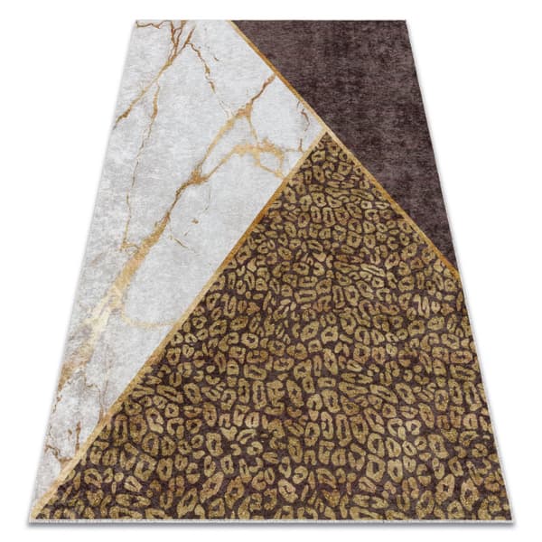 MIRO 51338.805 tvättmatta Marble, geometrisk halkskydd - коричневый, 160x220 cm