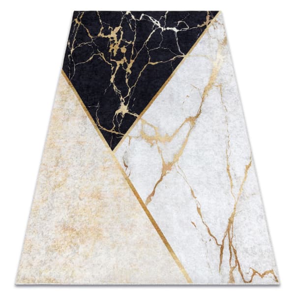 MIRO 52103.801 matto Marmori, geometrinen liukumaton - kultaa, 80x150 cm