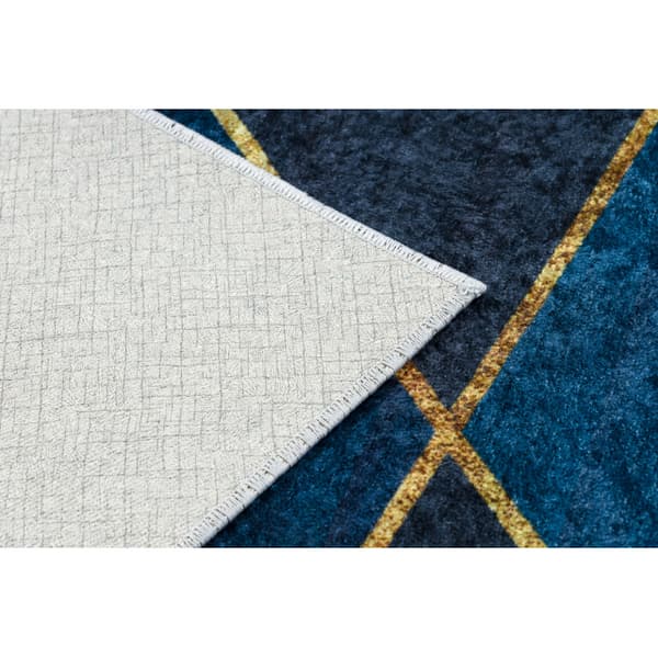 MIRO 52097.801 matto geometrinen liukumaton - sininen, 120x170 cm