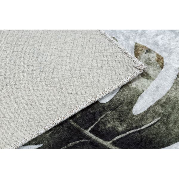 MIRO 52102.801 matto Monsteran lehtiä liukumaton - vihreä, 120x170 cm