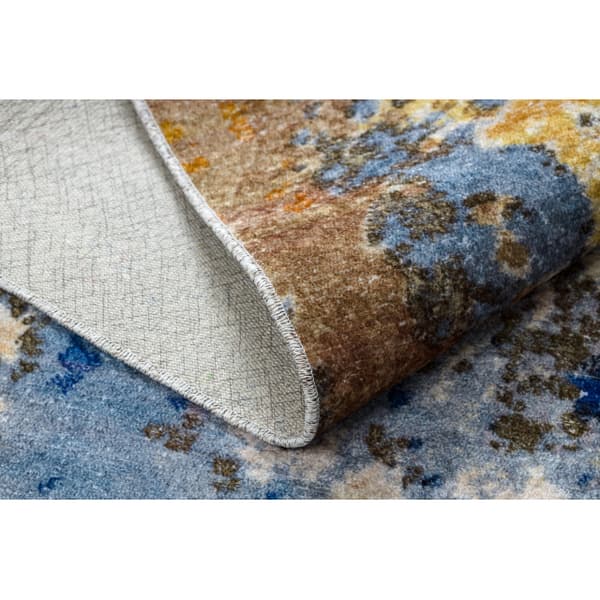 MIRO 51774.802 matto Abstraktio liukumaton - sininen / beige, 80x150 cm