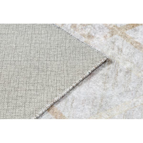 MIRO 51805.804 matto geometrinen, säleikkö liukumaton - kultaa, 80x150 cm