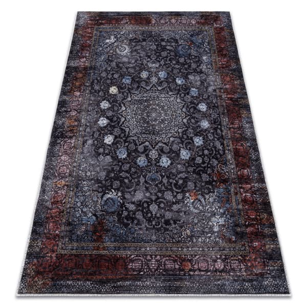 MIRO 51600.810 tvättmatta Rosett, frame metrisk halkskydd - mörkblå, 120x170 cm