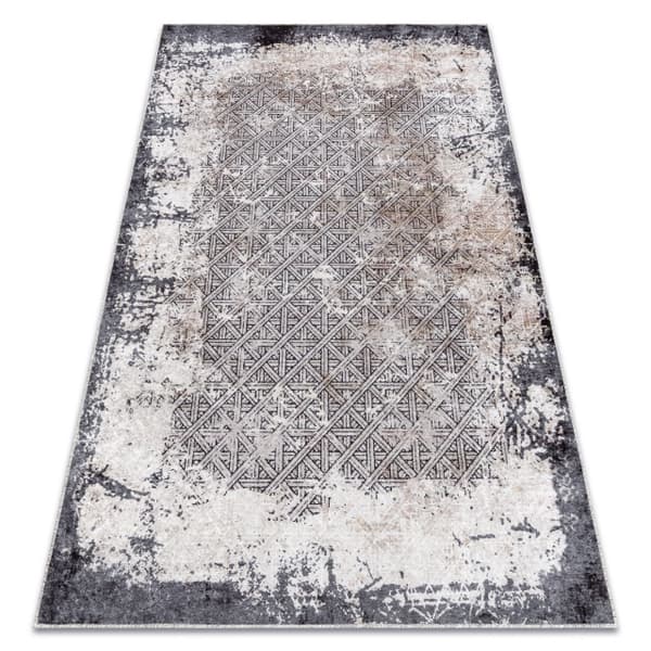 MIRO 51864.804 tvättmatta Vintage, gitter halkskydd - grå, 120x170 cm