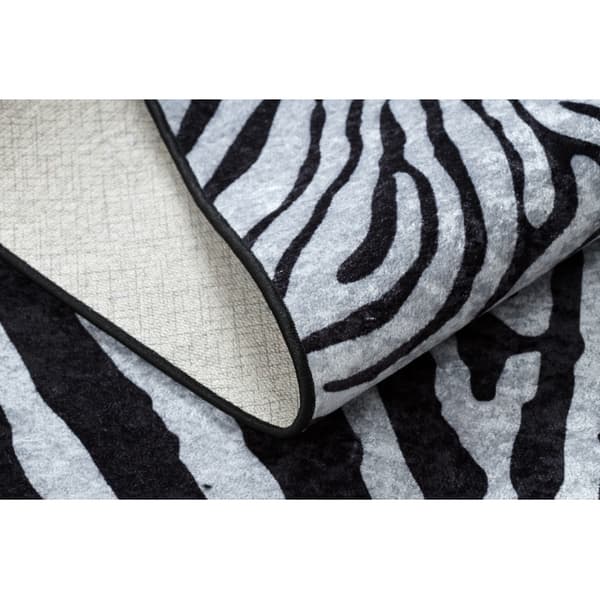 MIRO 51331.803 matto Zebra liukumaton - musta / valkoinen, 160x220 cm