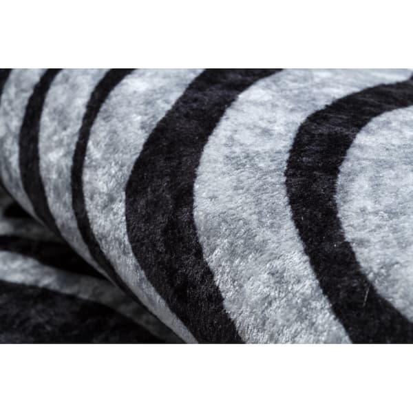 MIRO 51331.803 matto Zebra liukumaton - musta / valkoinen, 160x220 cm