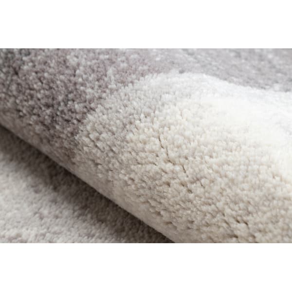 Gulvtæppe ANGEL 6232 / 52022 Geometrisk, ramme beige / grå, 80x150 cm
