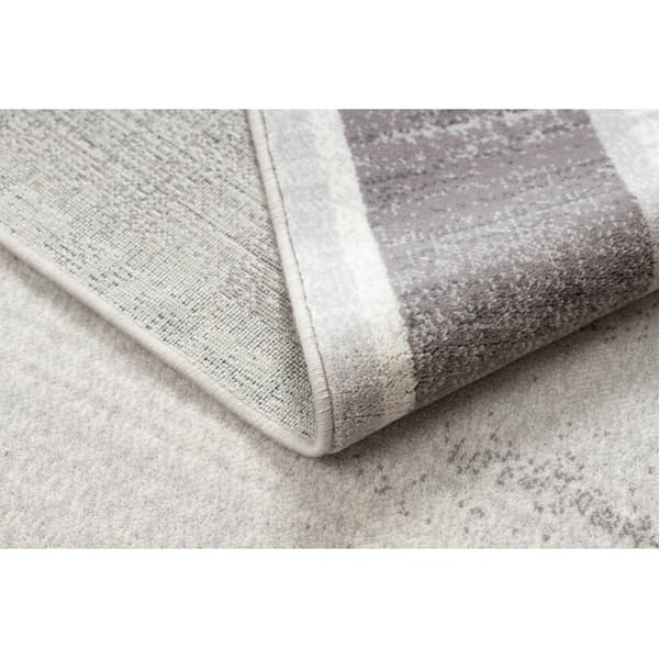 Gulvtæppe ANGEL 6232 / 52022 Geometrisk, ramme beige / grå, 240x340 cm