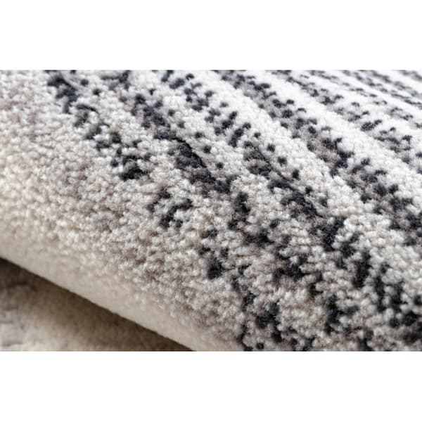 Gulvtæppe ANGEL 6553 / 52022 Striber, ramme beige / grå, 160x230 cm