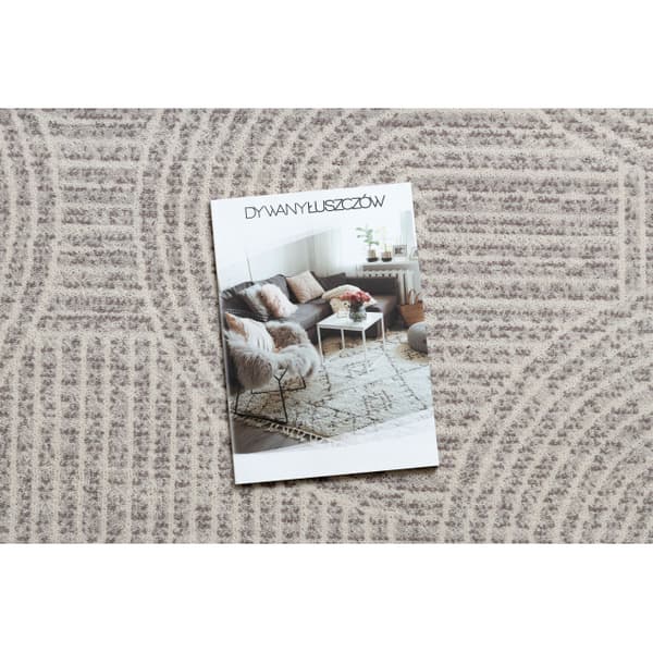 Gulvtæppe ANGEL 7901 / 52022 Geometrisk beige / grå, 80x150 cm