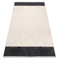 Miniatyrbillede 1 af 5: Gulvtæppe ANGEL 7901 / 52044 Geometrisk beige / sort, 80x150 cm
