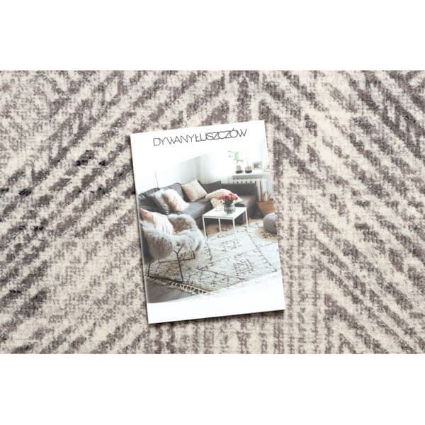 Gulvtæppe ANGEL 7890 / 52042 Chevron, sildebens beige / grå, 120x170 cm