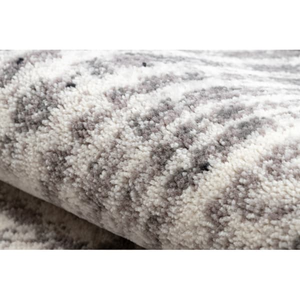 Gulvtæppe ANGEL 7890 / 52042 Chevron, sildebens beige / grå, 240x340 cm