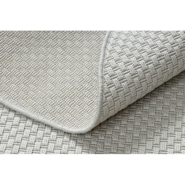 Sisaltæppe TIMO 6272 cirkel SISAL udendørs hvid, cirkel 120 cm
