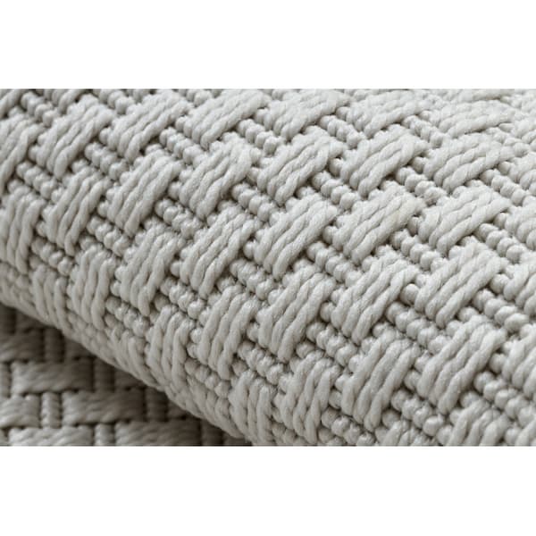 Sisaltæppe TIMO 6272 cirkel SISAL udendørs hvid, cirkel 200 cm