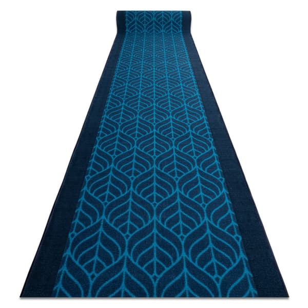 Runner anti-slip PIÓRA fjer, gummi Marine blå 57cm, 57x1400 cm