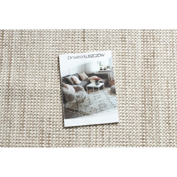 Matto NANO EO78A Melange, silmukka, litteä kudottu valkoinen / beige, 160x220 cm