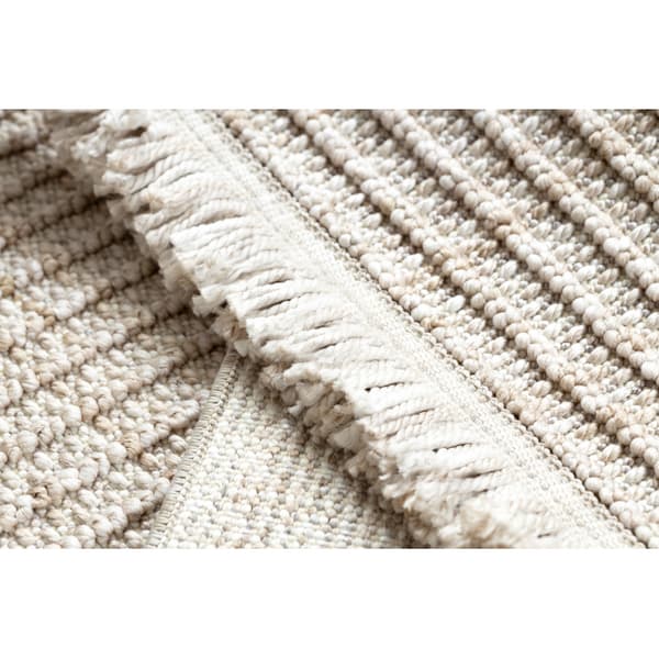 Matta NANO FH72A Melange, ögla, plattvävd beige, 120x170 cm