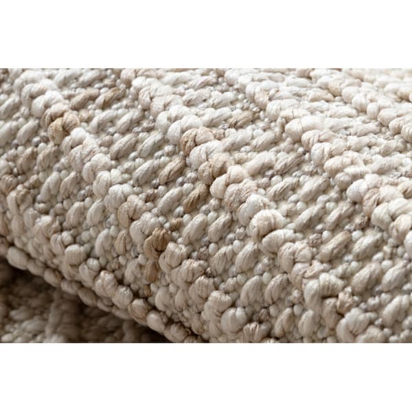 Matta NANO FH72A Melange, ögla, plattvävd beige, 240x330 cm