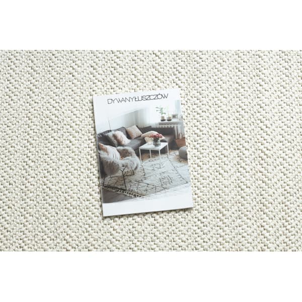 Tæppe NANO FJ86B Chevron, løkke, fladvævet hvid, 180x270 cm