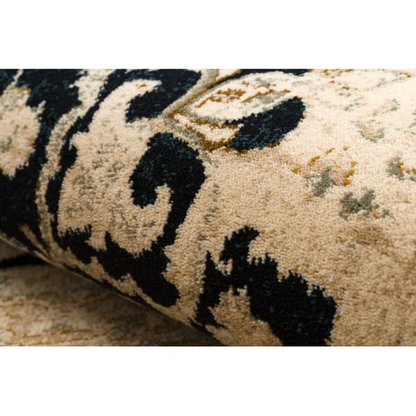 Tæppe villaa SUPERIOR Piemonte rosette beige / marineblå blå, 170x235 cm
