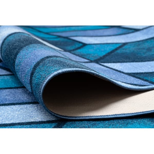 Gummibelægning ROMBY diamanter marineblå 67cm, 67x430 cm