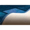 Miniatyrbild 3 av 5: Löpare  anti-halk ROMBY diamanter marinblå 67cm, 67x1300 cm