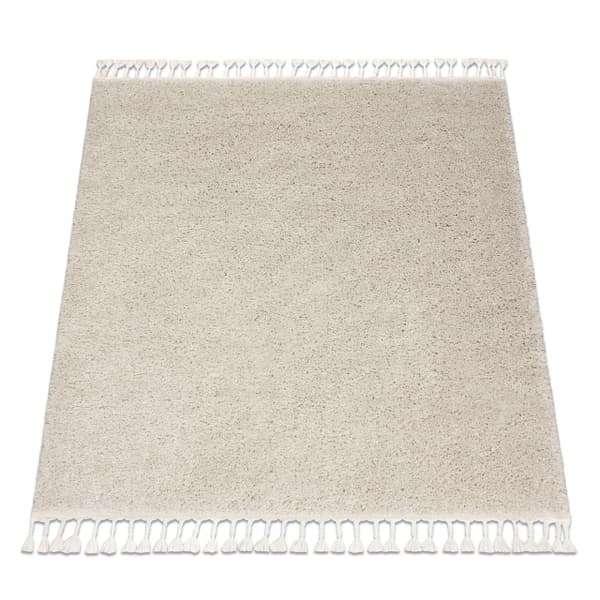 Tæppe BERBER firkantet 9000 fløde kvaster berberi Marokkansk shaggy, 160x160 cm