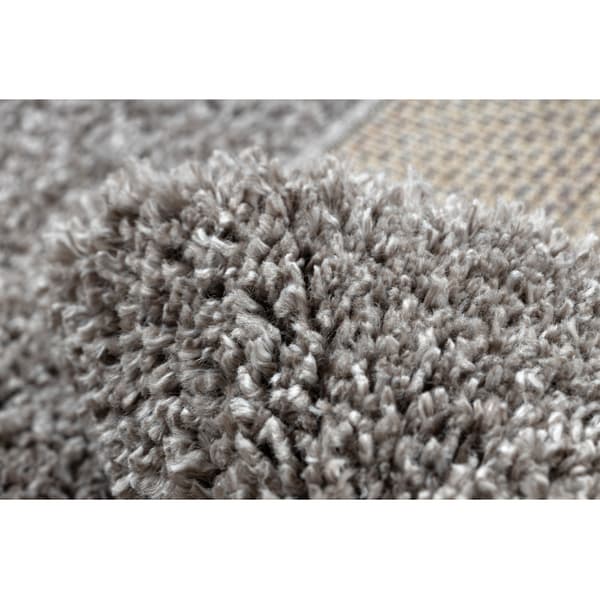 Tæppe BERBER firkantet 9000 brun kvaster berberi Marokkansk shaggy, 120x120 cm