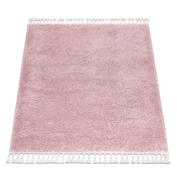 Tæppe BERBER firkantet 9000 hjul kvaster berberi Marokkansk shaggy, 120x120 cm