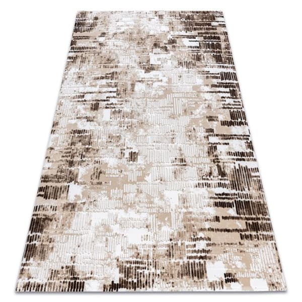 Tæppe ACRYL VALS 0W0076 C56 56 Overdubbed strimler beige / mørk beige, 160x230 cm