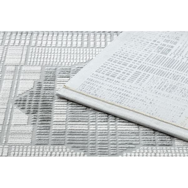 Matta ACRYLIC VALS 0W1736 C69 47 Squares stripes ivory / grå, 160x230 cm