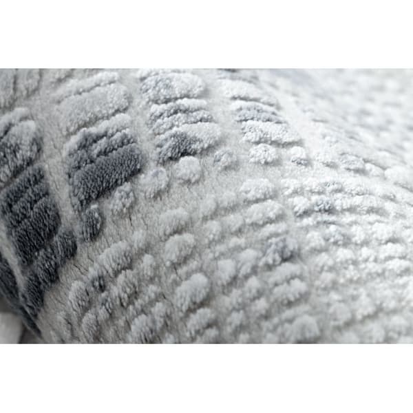 Matta ACRYLIC VALS 0W1736 C69 47 Squares stripes ivory / grå, 160x230 cm