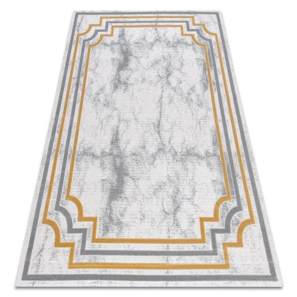 Matta ACRYLIC VALS 0W9999 H03 48 Marble greek ivory / gul, 160x230 cm