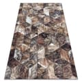 Miniatyrbild 1 av 5: Matta PATCHWORK 21715 brun - Kohud, lapptäcke, Diamanter, 120x170 cm