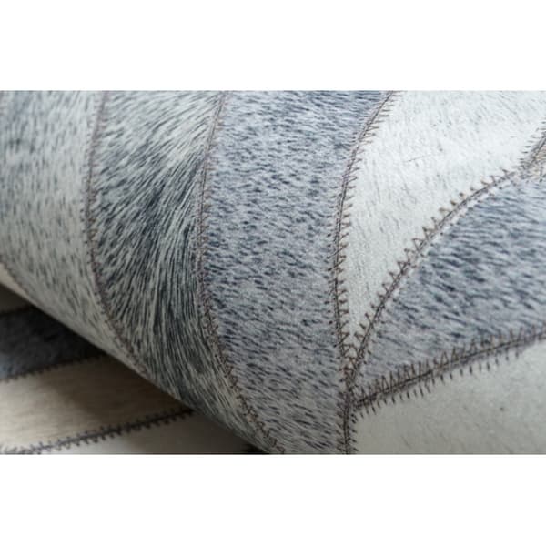 Matto PATCHWORK 21721 beige / harmaa - Lehmännahka, geometrinen , 160x230 cm