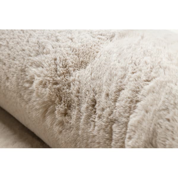 Moderne tæppe TEDDY NEW sand 52 shaggy, plys, meget tyk beige, 120x170 cm