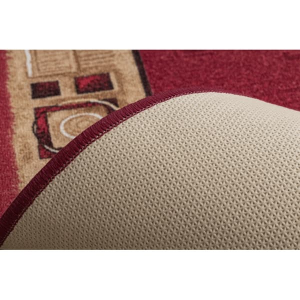 Löpare anti-halk JENA maroon 67cm, 67x680 cm